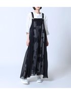 【ラシュッド/LASUD】のフラワープリントシフォンジャンパースカート ブラック|ID: prp329100004566929 ipo3291000000032721764