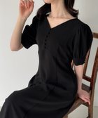 【ジュノア/JUNOAH】のバックレースアップセミフレアワンピース(薄手ジョーゼット生地) 人気、トレンドファッション・服の通販 founy(ファニー) ファッション Fashion レディースファッション Fashion for Women ワンピース Dresses ジョーゼット Georgette, Semi-Sheer Fabric thumbnail ブラック|ID: prp329100004566936 ipo3291000000033647366
