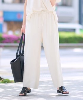 【インディヴィ/INDIVI】の【洗える/UVケア/SETUP可能】ドロストワイドパンツ 人気、トレンドファッション・服の通販 founy(ファニー) ファッション Fashion レディースファッション WOMEN セットアップ Setup パンツ Pants おすすめ Recommend とろみ Thickness シューズ Shoes シルク Silk シンプル Simple ジャケット Jacket セットアップ Set Up ツイル Twill バランス Balance フラット Flat ベーシック Basic ポケット Pocket リラックス Relax ワイド Wide ヴィンテージ Vintage エレガント 上品 Elegant 洗える Washable |ID:prp329100004566947