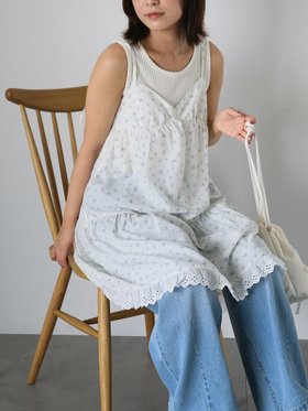 【エヘカソポ/ehka sopo】の◎小花柄ミニキャミワンピース 人気、トレンドファッション・服の通販 founy(ファニー) ファッション Fashion レディースファッション WOMEN ワンピース Dress キャミワンピース No Sleeve Dresses インナー Inner ギャザー Gather ビスチェ Bustier フリル Frills プリント Print リボン Ribbon レース Race |ID:prp329100004566949