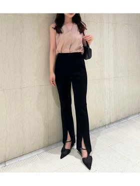 【フレイ アイディー/FRAY I.D】 ストレッチフレアパンツ人気、トレンドファッション・服の通販 founy(ファニー) ファッション Fashion レディースファッション WOMEN パンツ Pants シンプル Simple ストレッチ Stretch スリット Slit センター Center フロント Front ベーシック Basic |ID:prp329100004566965