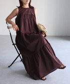 【リベリー/Riberry】のアメスリティアードワンピース/綿100%ワンピース 人気、トレンドファッション・服の通販 founy(ファニー) ファッション Fashion レディースファッション Fashion for Women ワンピース Dresses おすすめ Recommended / Our Picks アクセサリー Fashion Accessories シューズ Shoes, Footwear ダウン Down, Puffer ノースリーブ Sleeveless, No-Sleeve ペチコート Petticoat, Underskirt 夏 Summer 定番 Standard, Basic Item 春 Spring S/S・春夏 SS, Spring/Summer, Warm Season thumbnail ブラウン|ID: prp329100004566966 ipo3291000000033568263
