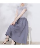 【クチュール ブローチ/Couture Brooch】の【接触冷感・楽ちん・一枚でキマる】ドッキングニットワンピース ブルー|ID: prp329100004567021 ipo3291000000032589303