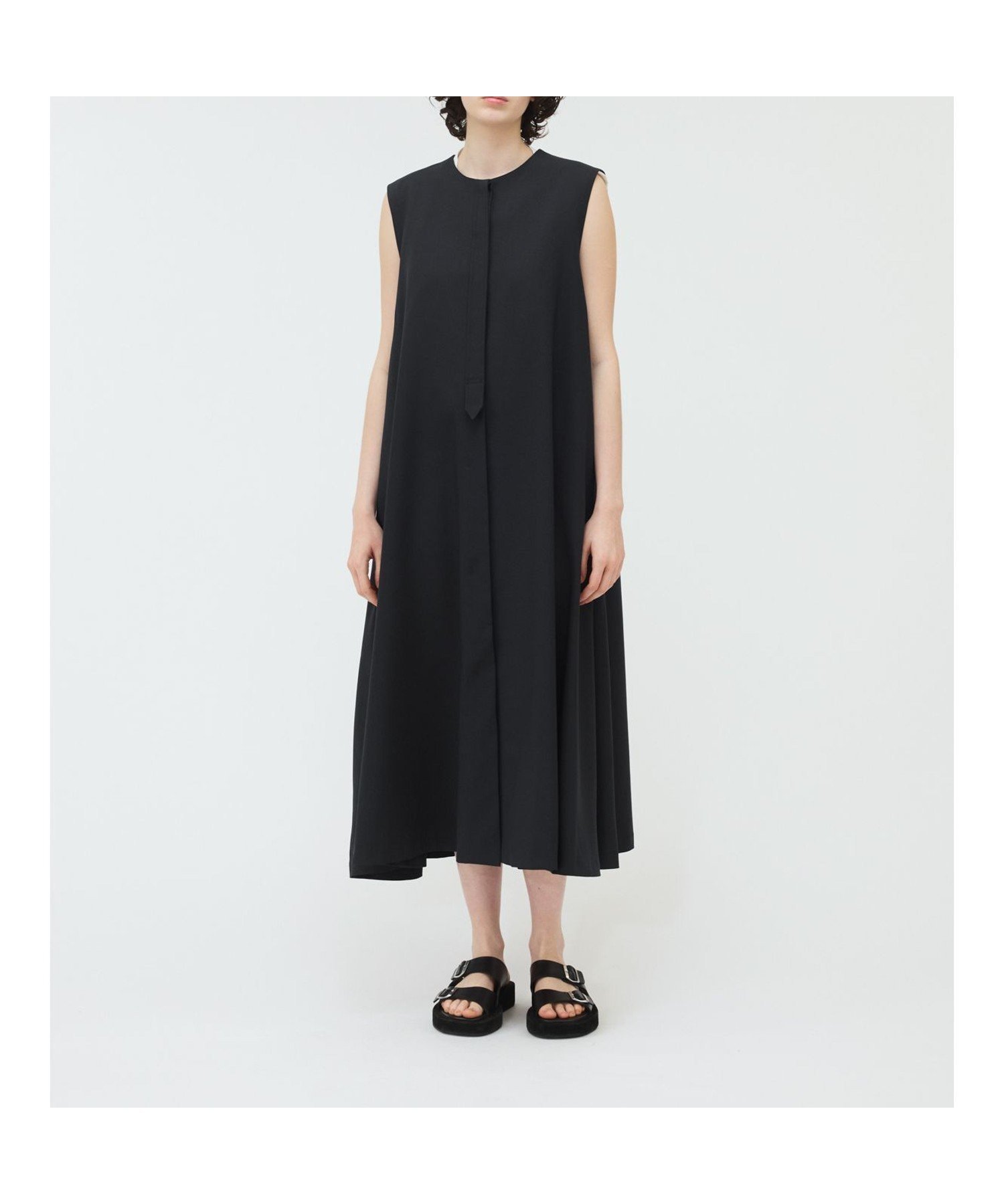【マーコート/MARcourt】のmizuiro ind ポプリンノースリーブフレアワンピース 人気、トレンドファッション・服の通販 founy(ファニー) 　ファッション　Fashion　レディースファッション　WOMEN　ワンピース　Dress　とろみ　Thickness　ノースリーブ　No Sleeve　フレア　Flare　ベーシック　Basic　ポケット　Pocket　エレガント 上品　Elegant　無地　Plain Color　 other-1|ID: prp329100004567058 ipo3291000000032300329