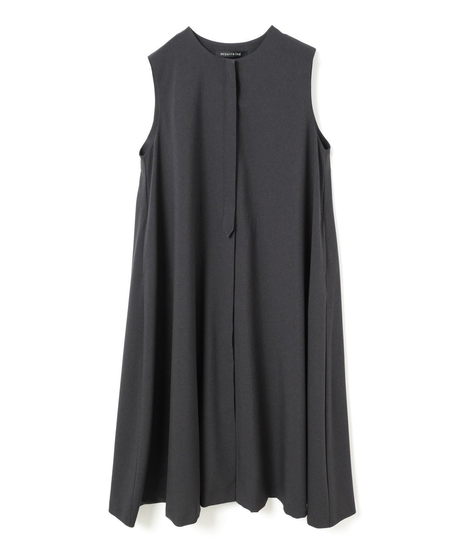 【マーコート/MARcourt】のmizuiro ind ポプリンノースリーブフレアワンピース インテリア・キッズ・メンズ・レディースファッション・服の通販 founy(ファニー) 　ファッション　Fashion　レディースファッション　WOMEN　ワンピース　Dress　とろみ　Thickness　ノースリーブ　No Sleeve　フレア　Flare　ベーシック　Basic　ポケット　Pocket　エレガント 上品　Elegant　無地　Plain Color　ダークグレー|ID: prp329100004567058 ipo3291000000032300332