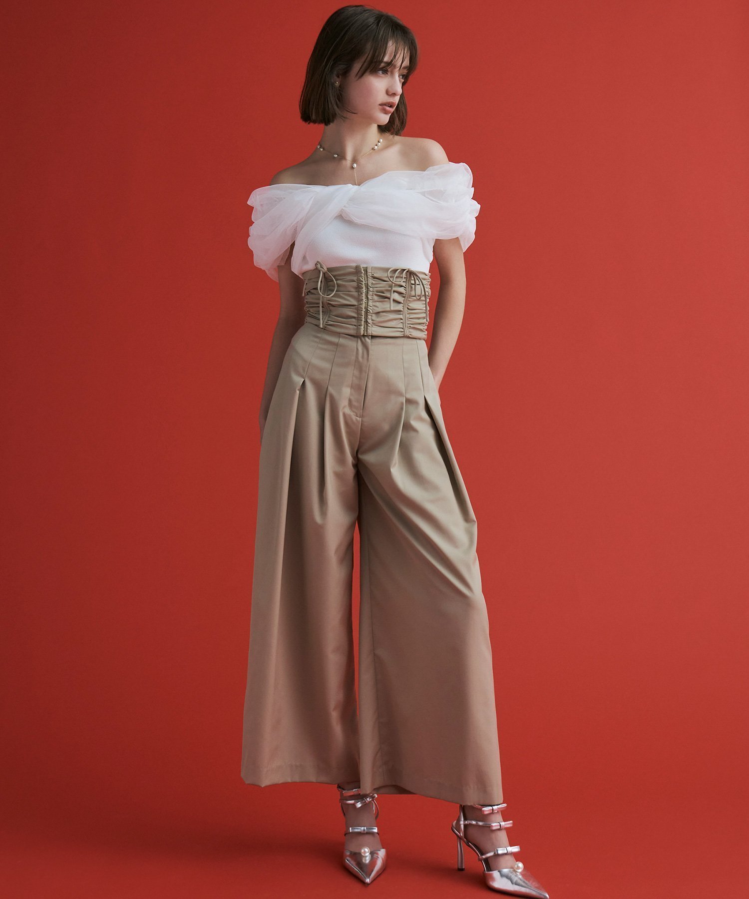 【エイミーイストワール/eimy istoire】のウエストコルセットパンツ 人気、トレンドファッション・服の通販 founy(ファニー) 　ファッション　Fashion　レディースファッション　WOMEN　パンツ　Pants　おすすめ　Recommend　コルセット　Corset　シンプル　Simple　 other-1|ID: prp329100004567088 ipo3291000000032300801