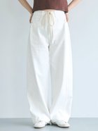 【コカ/COCA】のデニム紐付きワイドパンツ White|ID: prp329100004567089 ipo3291000000032646037
