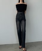 【ジュノア/JUNOAH】のLouere ハイウエストストレートデニム ブラック|ID: prp329100004567093 ipo3291000000032595822