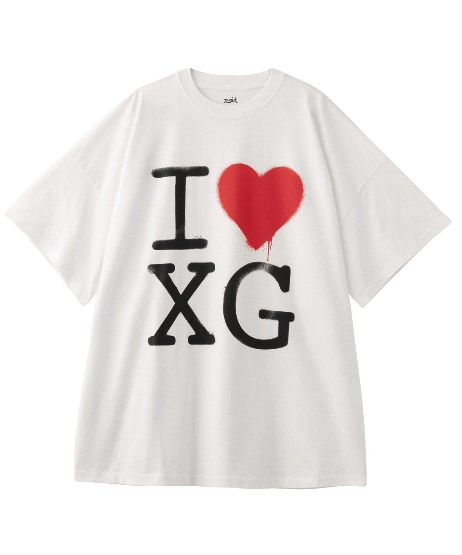【エックスガール/X-girl】のSTENCIL I LOVE XG LOGO S/S BIG TEE DRESS インテリア・キッズ・メンズ・レディースファッション・服の通販 founy(ファニー) 　ファッション　Fashion　レディースファッション　WOMEN　ワンピース　Dress　ドレス　Party Dresses　おすすめ　Recommend　グラフィック　Graphic　ビッグ　Big　ルーズ　Loose　半袖　Short Sleeve　夏　Summer　S/S・春夏　Ss・Spring/Summer　WHITE|ID: prp329100004567099 ipo3291000000032300916