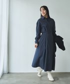 【コーエン/COEN】のカシュクールシャツドレス NAVY|ID: prp329100004567103 ipo3291000000032300932