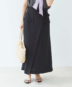 【ルクールブラン/le.coeur blanc】の《手洗い可能》ラップライクフレアスカート 人気、トレンドファッション・服の通販 founy(ファニー) ファッション Fashion レディースファッション WOMEN スカート Skirt Aライン/フレアスカート Flared A-Line Skirts シンプル Simple ポケット Pocket ラップ Wrap |ID:prp329100004567158