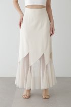 【ジルスチュアート/JILL STUART】のメッシュミックススカート ベージュ|ID: prp329100004567218 ipo3291000000032302606