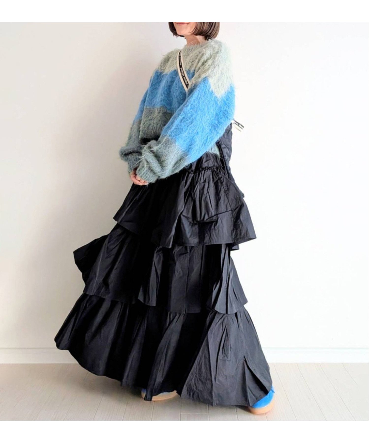 【ノッチ/notch】の【 notch. by yui 】ナイロンティアードスカート インテリア・キッズ・メンズ・レディースファッション・服の通販 founy(ファニー) 　ファッション　Fashion　レディースファッション　WOMEN　スカート　Skirt　ティアードスカート　Tiered Skirts　コラボ　Collaboration　スウェット　Sweat　スニーカー　Sneakers　ティアードスカート　Tiered Skirt　人気　Popularity　フェミニン　Feminine　フリル　Frills　おすすめ　Recommend　2025年　2025　2025春夏・S/S　Ss,Spring/Summer,2025　ブラック|ID: prp329100004567221 ipo3291000000032302635