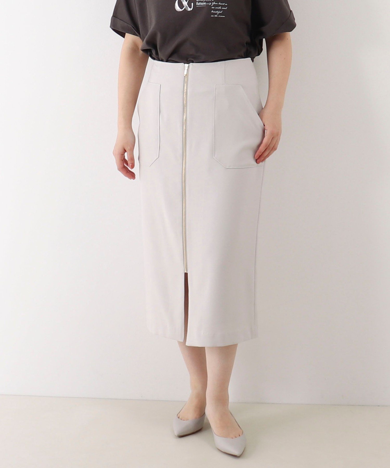 【ノーリーズ/NOLLEY'S】のDRYホップサック フロントファスナースカート インテリア・キッズ・メンズ・レディースファッション・服の通販 founy(ファニー) 　ファッション　Fashion　レディースファッション　WOMEN　スカート　Skirt　ストレッチ　Stretch　タイトスカート　Tight Skirt　フロント　Front　ポケット　Pocket　おすすめ　Recommend　2025年　2025　2025春夏・S/S　Ss,Spring/Summer,2025　ベージュ|ID: prp329100004567233 ipo3291000000032302837