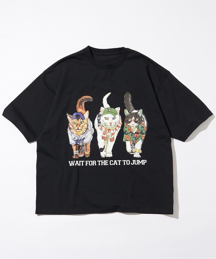 【フリークスストア/FREAK'S STORE】のリラックスフィット 両面プリント クルーネックTシャツ / Three Cats 【限定展開】 25SS インテリア・キッズ・メンズ・レディースファッション・服の通販 founy(ファニー) 　ファッション　Fashion　レディースファッション　WOMEN　トップス・カットソー　Tops/Tshirt　シャツ/ブラウス　Shirts/Blouses　ロング / Tシャツ　T-Shirts　2025年　2025　2025春夏・S/S　Ss,Spring/Summer,2025　おすすめ　Recommend　インナー　Inner　カラフル　Colorful　カーゴパンツ　Cargo Pants　ジャケット　Jacket　デニム　Denim　ビッグ　Big　フィット　Fit　フロント　Front　プリント　Print　リラックス　Relax　夏　Summer　定番　Standard　S/S・春夏　Ss・Spring/Summer　猫　Cat　ブラック|ID: prp329100004567275 ipo3291000000032303301
