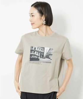 【ミッシェルクラン/MICHEL KLEIN】のフォトプリントTシャツ(WEB限定カラー) 人気、トレンドファッション・服の通販 founy(ファニー) ファッション Fashion レディースファッション WOMEN トップス・カットソー Tops/Tshirt シャツ/ブラウス Shirts/Blouses ロング / Tシャツ T-Shirts おすすめ Recommend インナー Inner カーディガン Cardigan デニム Denim プリント Print ワイド Wide 洗える Washable |ID:prp329100004567278