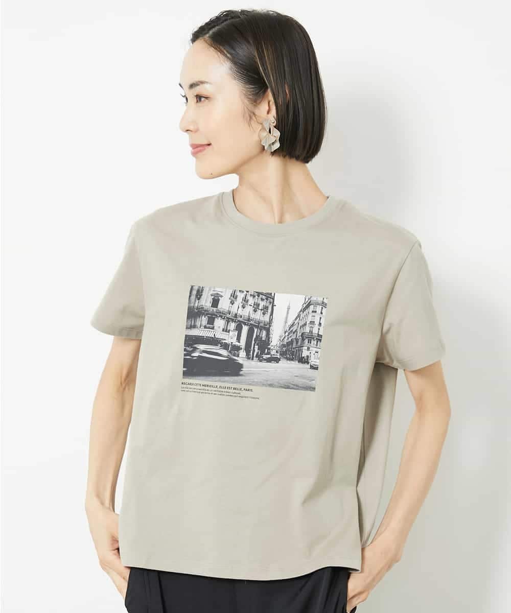 【ミッシェルクラン/MICHEL KLEIN】のフォトプリントTシャツ(WEB限定カラー) 人気、トレンドファッション・服の通販 founy(ファニー) 　ファッション　Fashion　レディースファッション　WOMEN　トップス・カットソー　Tops/Tshirt　シャツ/ブラウス　Shirts/Blouses　ロング / Tシャツ　T-Shirts　おすすめ　Recommend　インナー　Inner　カーディガン　Cardigan　デニム　Denim　プリント　Print　ワイド　Wide　洗える　Washable　 other-1|ID: prp329100004567278 ipo3291000000032303326