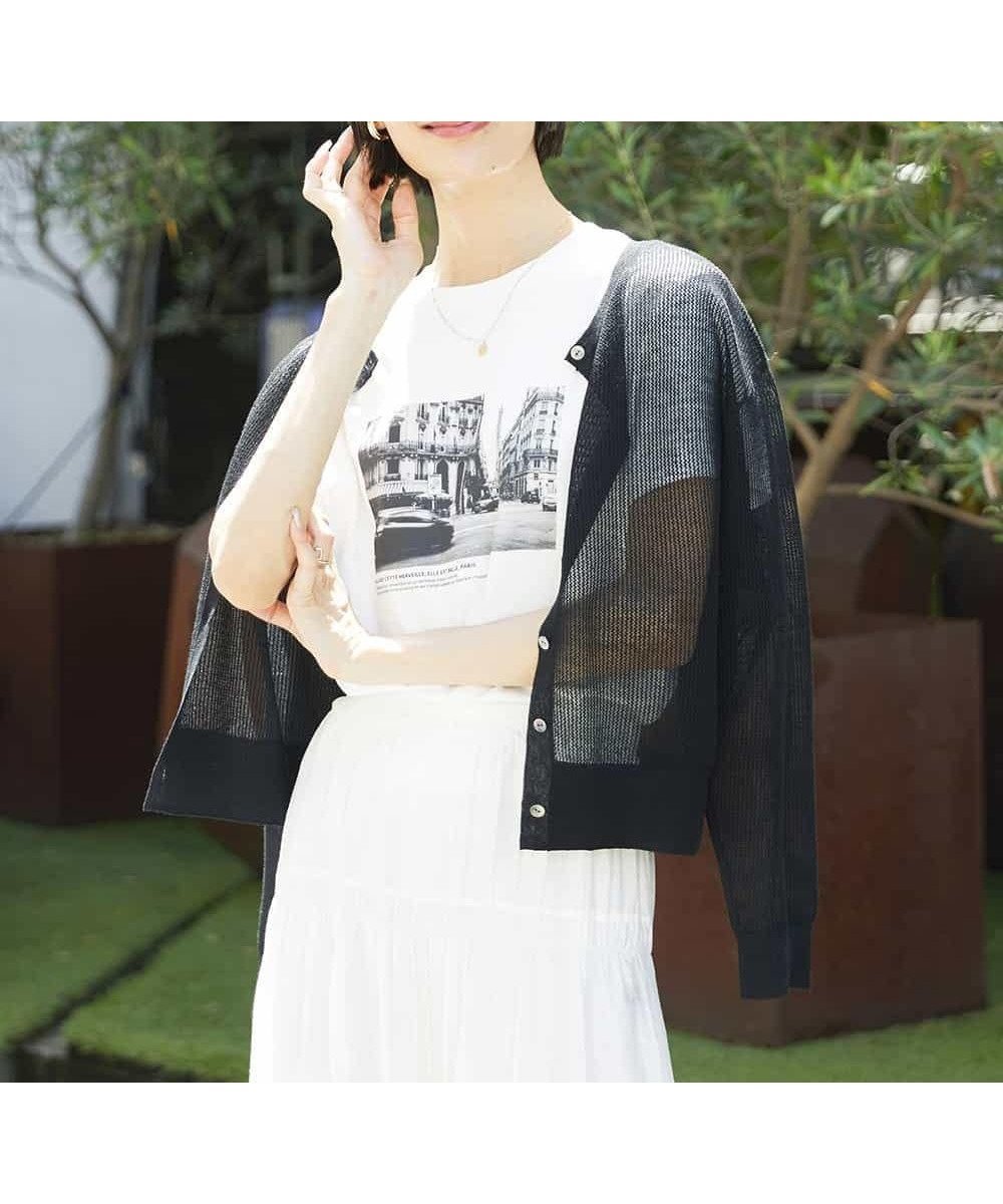 【ミッシェルクラン/MICHEL KLEIN】のフォトプリントTシャツ(WEB限定カラー) インテリア・キッズ・メンズ・レディースファッション・服の通販 founy(ファニー) 　ファッション　Fashion　レディースファッション　WOMEN　トップス・カットソー　Tops/Tshirt　シャツ/ブラウス　Shirts/Blouses　ロング / Tシャツ　T-Shirts　おすすめ　Recommend　インナー　Inner　カーディガン　Cardigan　デニム　Denim　プリント　Print　ワイド　Wide　洗える　Washable　ホワイト|ID: prp329100004567278 ipo3291000000032303328