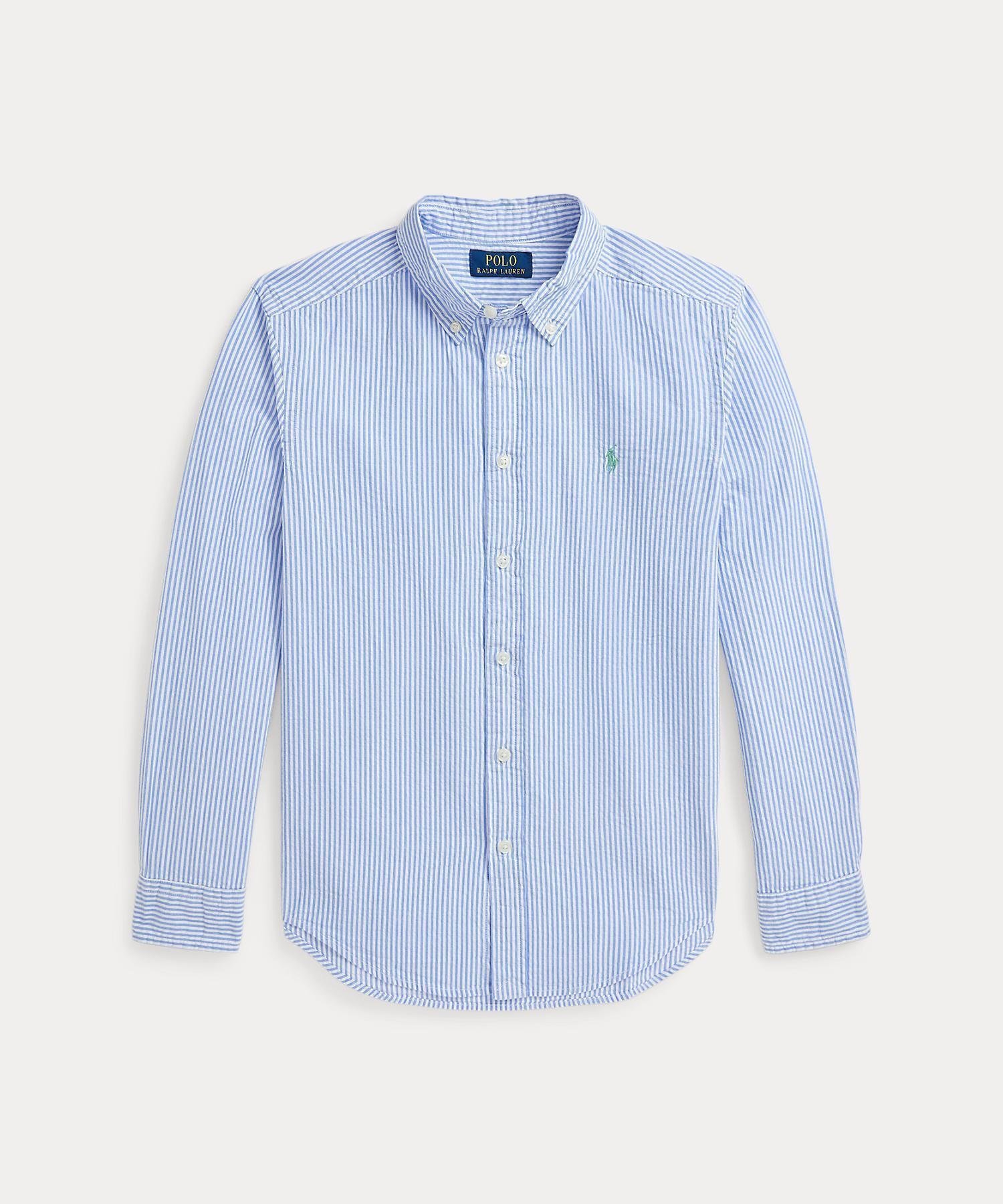 【ラルフローレン/RALPH LAUREN / KIDS】の(ボーイズ 8才~20才)ストライプド コットン シアサッカー シャツ インテリア・キッズ・メンズ・レディースファッション・服の通販 founy(ファニー) 　ファッション　Fashion　キッズファッション　KIDS Children’s Clothing　ウォッシュ　Wash　カフス　Cuffs　プリーツ　Pleats　ボックス　Box　ボーイズ　Boys　ヨーク　Yoke　長袖　Long Sleeve　999マルチカラー|ID: prp329100004567293 ipo3291000000032626397