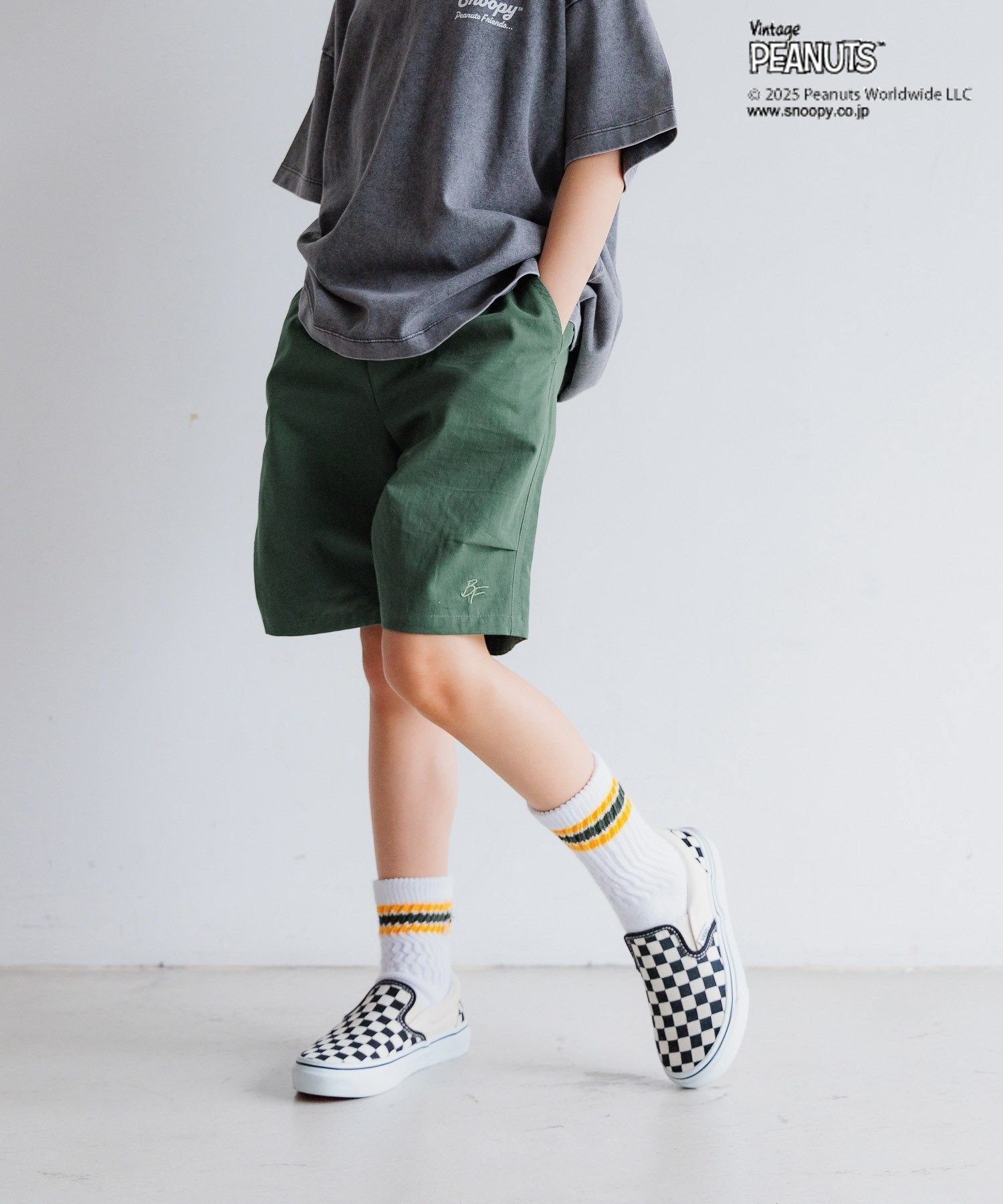 【ベイフロー/BAYFLOW / KIDS】のBFオリジナル刺繍入り シェフショーツ(KIDS) インテリア・キッズ・メンズ・レディースファッション・服の通販 founy(ファニー) 　ファッション　Fashion　キッズファッション　Fashion for Kids　おすすめ　Recommended / Our Picks　ショーツ　Shorts, Short Pants　ショート　Short, Short Length　夏　Summer　グリーン70|ID: prp329100004567301 ipo3291000000032761809