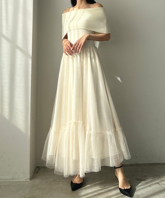 【ジュノア/JUNOAH】の裾切替フリルチュールティアードスカート インテリア・キッズ・メンズ・レディースファッション・服の通販 founy(ファニー) https://founy.com/ ファッション Fashion レディースファッション Fashion for Women スカート Skirts ティアードスカート Tiered Skirts 切替 Switching, Contrast Panel |ID: prp329100004567319 ipo3291000000033222163