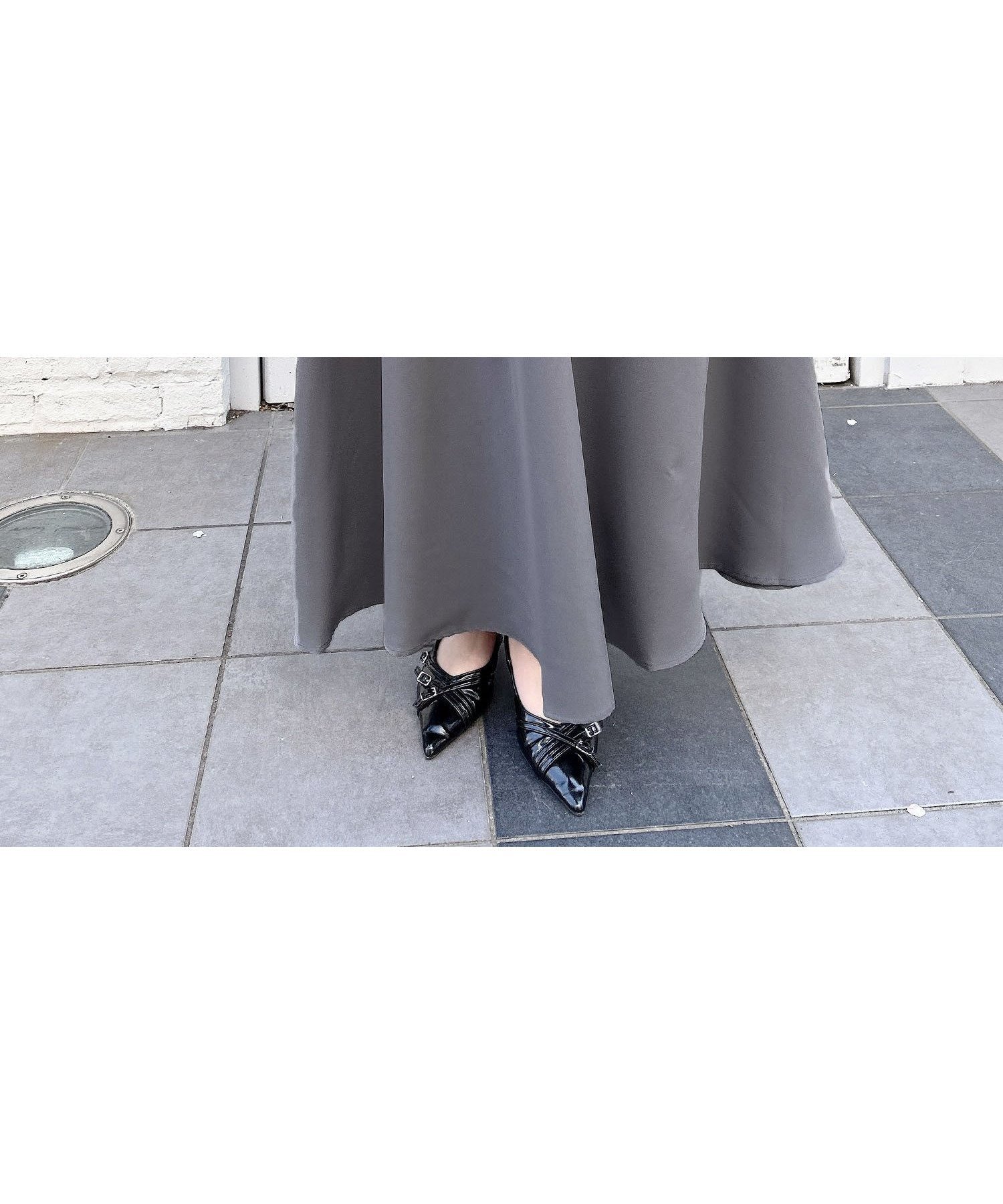 【イング/INGNI】の【WEB限定】バックレースアップフレアスカート インテリア・キッズ・メンズ・レディースファッション・服の通販 founy(ファニー) 　ファッション　Fashion　レディースファッション　WOMEN　スカート　Skirt　Aライン/フレアスカート　Flared A-Line Skirts　シンプル　Simple　ジップ　Zip　スマホ　Smartphone　フィット　Fit　フレア　Flare　レース　Race　ロング　Long　無地　Plain Color　チャコールグレー|ID: prp329100004567320 ipo3291000000032303975