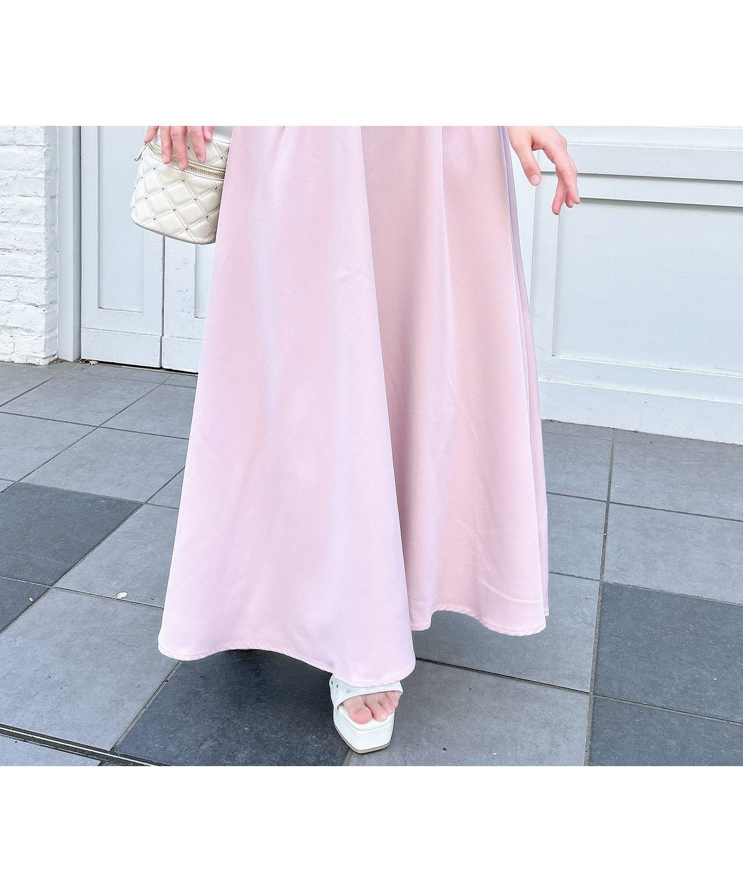 【イング/INGNI】の【WEB限定】バックレースアップフレアスカート インテリア・キッズ・メンズ・レディースファッション・服の通販 founy(ファニー) 　ファッション　Fashion　レディースファッション　WOMEN　スカート　Skirt　Aライン/フレアスカート　Flared A-Line Skirts　シンプル　Simple　ジップ　Zip　スマホ　Smartphone　フィット　Fit　フレア　Flare　レース　Race　ロング　Long　無地　Plain Color　ピンク|ID: prp329100004567320 ipo3291000000032303976