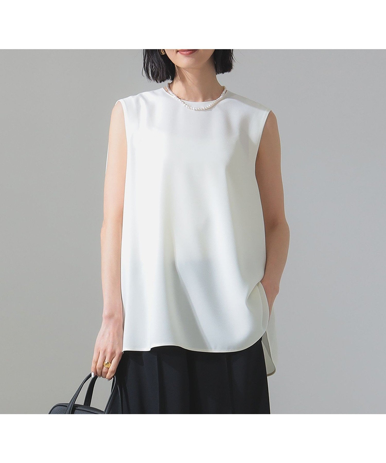 【デミルクス ビームス/Demi-Luxe BEAMS】のジョーゼット フレア ブラウス インテリア・キッズ・メンズ・レディースファッション・服の通販 founy(ファニー) 　ファッション　Fashion　レディースファッション　WOMEN　トップス・カットソー　Tops/Tshirt　シャツ/ブラウス　Shirts/Blouses　インナー　Inner　エレガント 上品　Elegant　ジャケット　Jacket　ジョーゼット　Georgette　セットアップ　Set Up　タイトスカート　Tight Skirt　ドレープ　Drape　バランス　Balance　フレア　Flare　ワイド　Wide　OFF_WHITE|ID: prp329100004567327 ipo3291000000032304045