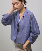 【サロン アダム エ ロペ/SALON adam et rope'】のオンブレチェッククロップドオープンカラーシャツ ブルー(44)|ID: prp329100004567336 ipo3291000000032628450
