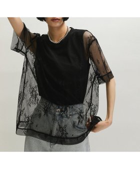 【アダム エ ロペ/ADAM ET ROPE'】のレースTEE 人気、トレンドファッション・服の通販 founy(ファニー) ファッション Fashion レディースファッション Fashion for Women インナー Innerwear 春 Spring カッティング Cutting Detail カットソー Cut and Sewn Top 吸水 Absorbent, Quick-Dry ストレート Straight, Straight Cut デニム Denim, Jeans Material ノースリーブ Sleeveless, No-Sleeve フェミニン Feminine, Girly メッシュ Mesh, Net Fabric レース Lace, Lace Fabric ワイド Wide, Wide Fit S/S・春夏 SS, Spring/Summer, Warm Season おすすめ Recommended / Our Picks 夏 Summer 2025年 2025 2025春夏・S/S Spring/Summer 2025 SS25 |ID:prp329100004567351