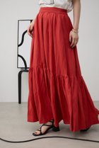 【アズール バイ マウジー/AZUL by moussy】のリネンミックスマキシスカート RED|ID: prp329100004567363 ipo3291000000032381523