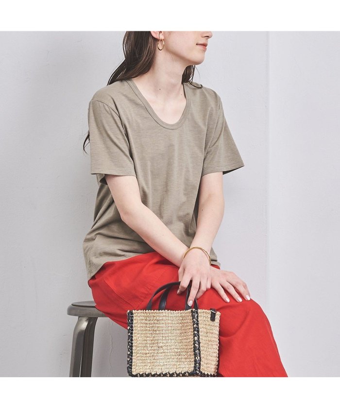 【その他のブランド/Other】のスラブテンジク Uネック Tシャツ インテリア・キッズ・メンズ・レディースファッション・服の通販 founy(ファニー) https://founy.com/ ファッション Fashion レディースファッション WOMEN トップス・カットソー Tops/Tshirt シャツ/ブラウス Shirts/Blouses ロング / Tシャツ T-Shirts デニム Denim ボトム Bottom |ID: prp329100004567392 ipo3291000000032372430
