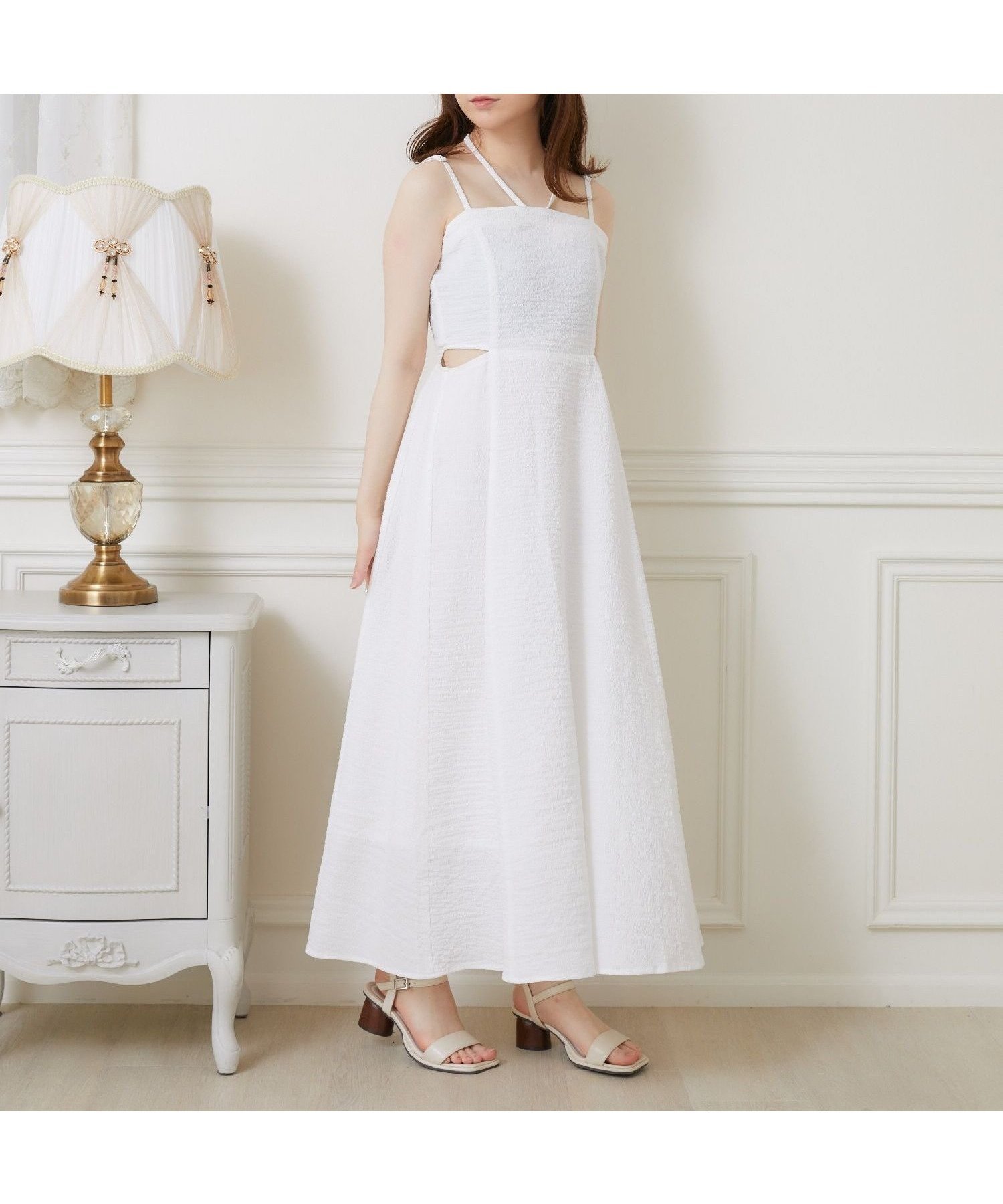 【レトロガール/RETRO GIRL】のスリットポコポコキャミOP 人気、トレンドファッション・服の通販 founy(ファニー) 　ファッション　Fashion　レディースファッション　WOMEN　トップス・カットソー　Tops/Tshirt　キャミソール / ノースリーブ　No Sleeves　おすすめ　Recommend　スリット　Slit　タンク　Tank　ネックレス　Necklace　夏　Summer　 other-1|ID: prp329100004567450 ipo3291000000032305432