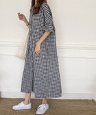 【ジュノア/JUNOAH】のギンガムチェックロングシャツワンピース 人気、トレンドファッション・服の通販 founy(ファニー) ファッション Fashion レディースファッション WOMEN ワンピース Dress シャツワンピース Shirt Dresses thumbnail ブラック|ID: prp329100004567453 ipo3291000000032305458