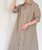 【ジュノア/JUNOAH】のギンガムチェックロングシャツワンピース 人気、トレンドファッション・服の通販 founy(ファニー) ファッション Fashion レディースファッション WOMEN ワンピース Dress シャツワンピース Shirt Dresses thumbnail ブルーオレンジ|ID: prp329100004567453 ipo3291000000032305463