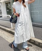 【その他のブランド/Other】のコットン フレンチスリーブ フレア シャツワンピース オフホワイト|ID: prp329100004567456 ipo3291000000032728908
