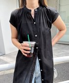 【その他のブランド/Other】のコットン フレンチスリーブ フレア シャツワンピース ブラック|ID: prp329100004567456 ipo3291000000033054637