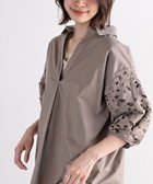 【アールピーエス/rps】のレース7分袖スキッパーチュニック モカ|ID: prp329100004567472 ipo3291000000032775508