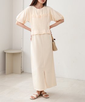 【バブ ブージュルード/Bab Bou Jeloud】の【S・Mサイズ展開あり】ビスチェライクスウェットワンピース 人気、トレンドファッション・服の通販 founy(ファニー) ファッション Fashion レディースファッション WOMEN ワンピース Dress くるぶし Ankle シャーリング Shirring スリット Slit スリーブ Sleeve センター Center バランス Balance バルーン Balloon ビスチェ Bustier フロント Front ペチコート Petticoat ロング Long 夏 Summer エレガント 上品 Elegant |ID:prp329100004567486
