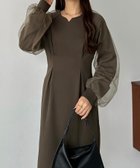 【ジュノア/JUNOAH】のcallautia タックワンピース ブラウン|ID: prp329100004567487 ipo3291000000033555843