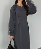 【ジュノア/JUNOAH】のcallautia タックワンピース チャコールグレー|ID: prp329100004567487 ipo3291000000033555844