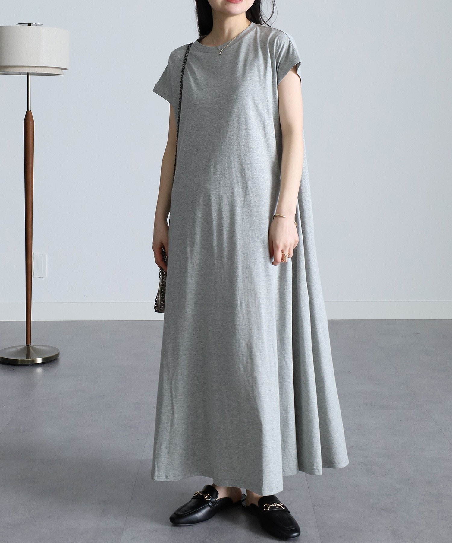 【ラナン/Ranan】の【NOT汗染み!】Aラインボリュームワンピース 人気、トレンドファッション・服の通販 founy(ファニー) 　ファッション　Fashion　レディースファッション　WOMEN　ワンピース　Dress　シンプル　Simple　スリーブ　Sleeve　フレンチ　French　ロング　Long　夏　Summer　 other-1|ID: prp329100004567500 ipo3291000000032305914