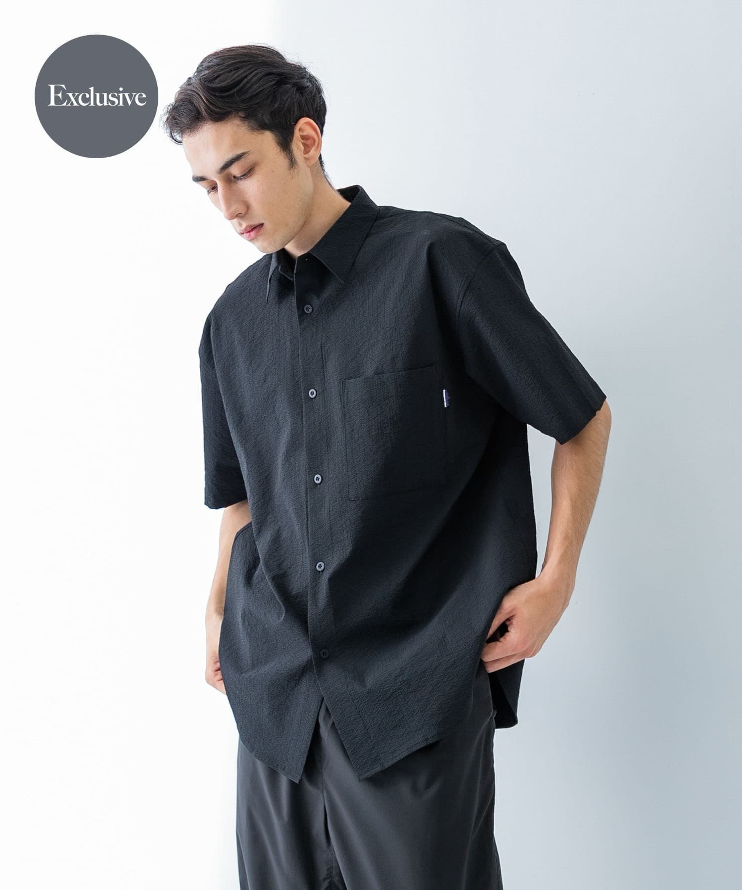 【アーバンリサーチ/URBAN RESEARCH / MEN】の『別注』THOUSAND MILE*UR WASHER CODE SHIRTS インテリア・キッズ・メンズ・レディースファッション・服の通販 founy(ファニー) 　ファッション　Fashion　メンズファッション　Men's Style Online　アウトドア　Outdoor　サンダル　Sandals　シューズ　Shoes　ショート　Short　ストレッチ　Stretch　スラックス　Slacks　セットアップ　Set Up　ポケット　Pocket　別注　Special Order　羽織　Haori　リゾート　Resort　リラックス　Relax　S/S・春夏　Ss・Spring/Summer　夏　Summer　2025年　2025　2025春夏・S/S　Ss,Spring/Summer,2025　BLACK|ID: prp329100004567655 ipo3291000000032646005
