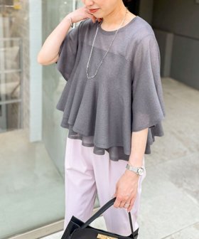 【ノーリーズ/NOLLEY'S】のシアーティアードプルオーバーニット 人気、トレンドファッション・服の通販 founy(ファニー) ファッション Fashion レディースファッション Ladies' Fashion Online トップス・カットソー Tops/Tshirt ニット Knit Tops プルオーバー Pullover 2025年 2025 2025春夏・S/S Ss,Spring/Summer,2025 おすすめ Recommend サマー Summer ショート Short バランス Balance フリル Frills フレア Flare ボトム Bottom ワイド Wide |ID:prp329100004567678