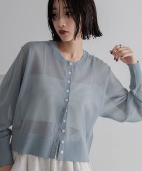 【ローリーズファーム/LOWRYS FARM】のシアークルーカーディガン 人気、トレンドファッション・服の通販 founy(ファニー) ファッション Fashion レディースファッション WOMEN トップス・カットソー Tops/Tshirt カーディガン Cardigans おすすめ Recommend コンパクト Compact |ID:prp329100004567694