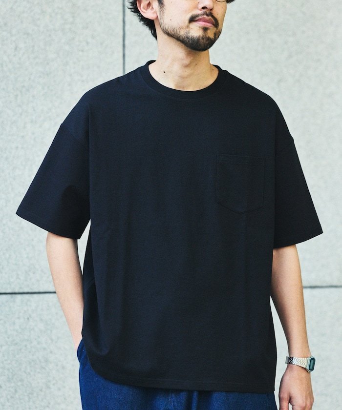 【フリークスストア/FREAK'S STORE】のSTORATECH/ストラテック ビッグシルエット クルーネック Tシャツ/抗菌/防臭/制菌/UVカット/接触冷感/吸水速乾 【限定展開】 25SS インテリア・キッズ・メンズ・レディースファッション・服の通販 founy(ファニー) 　ファッション　Fashion　メンズファッション　Fashion for Men　インナー　Innerwear　カーゴパンツ　Cargo Pants, Utility Pants　吸水　Absorbent, Quick-Dry　抗菌　Antibacterial, Bacteria-Resistant　デニム　Denim, Jeans Material　ビッグ　Big, Oversized　S/S・春夏　SS, Spring/Summer, Warm Season　おすすめ　Recommended / Our Picks　夏　Summer　2025年　2025　2025春夏・S/S　Spring/Summer 2025 SS25　ブラック|ID: prp329100004567695 ipo3291000000033579632