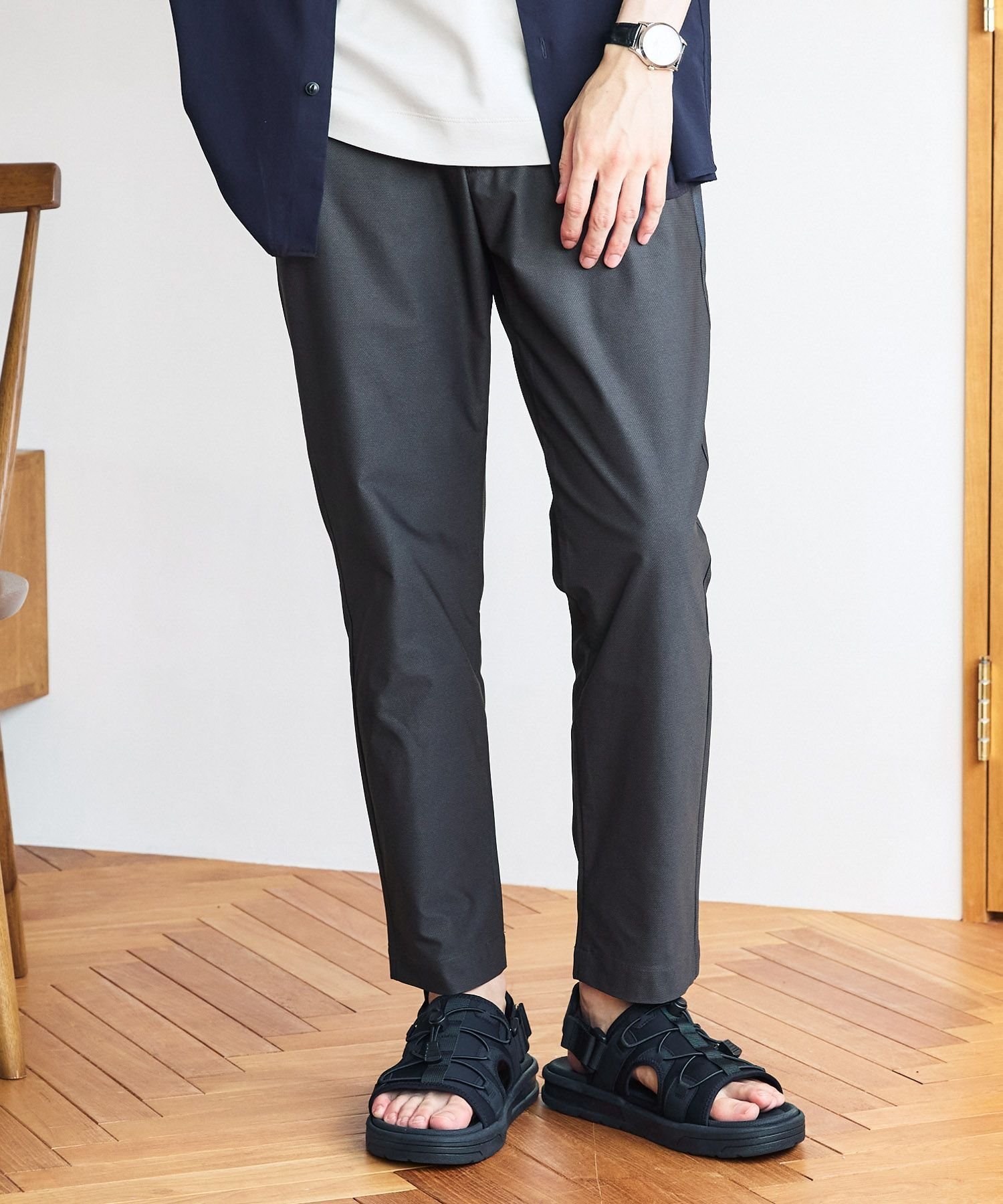 【グローバルワーク/GLOBAL WORK / MEN】のスマらくイージーパンツ/メッシュ/288596 インテリア・キッズ・メンズ・レディースファッション・服の通販 founy(ファニー) 　ファッション　Fashion　メンズファッション　MEN　ボトムス　Bottoms/Men　おすすめ　Recommend　ジャケット　Jacket　ストレッチ　Stretch　スマート　Smart　セットアップ　Set Up　プリント　Print　ボトム　Bottom　メッシュ　Mesh　春　Spring　チャコール18|ID: prp329100004567700 ipo3291000000032307887