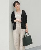 【アーバンリサーチ ドアーズ/URBAN RESEARCH DOORS】の『UR TECH ひやサラクール』リネン混Vネックショートカーディガン BLACK|ID: prp329100004567840 ipo3291000000032310299