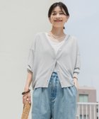 【アーバンリサーチ ドアーズ/URBAN RESEARCH DOORS】の『UR TECH ひやサラクール』リネン混Vネックショートカーディガン L/GRAY|ID: prp329100004567840 ipo3291000000032310305