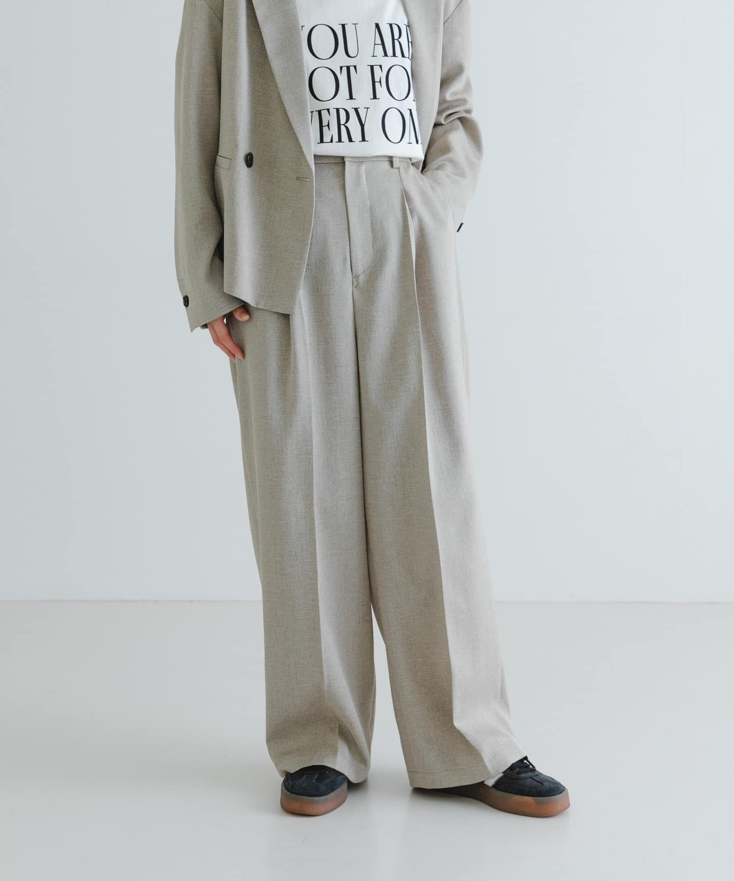 【アーバンリサーチ/URBAN RESEARCH】の『UR TECH DRYLUXE』ツイードワイドパンツ インテリア・キッズ・メンズ・レディースファッション・服の通販 founy(ファニー) 　ファッション　Fashion　レディースファッション　WOMEN　パンツ　Pants　吸水　Water Absorption　ジャケット　Jacket　ストレート　Straight　セットアップ　Set Up　ツイード　Tweed　フロント　Front　ワイド　Wide　S/S・春夏　Ss・Spring/Summer　夏　Summer　エレガント 上品　Elegant　2025年　2025　2025春夏・S/S　Ss,Spring/Summer,2025　BEIGE|ID: prp329100004567844 ipo3291000000032310371